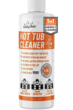 Spa Chemicals for Hot Tub – 5-in-1 Hot Tub Maintenance Kit & Cleaner – Inflatable Hot Tub Accessories for Adults – Outdoor Spa Clarifier – Helps Remove Scum & Cloudy Water – Made in USA – 16oz