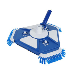 JSPJSP Upgraded Swimming Pool Vacuum Head, Heavy-Duty Swimming Pool Vacuum Head with Side Brush and Universal rotatable Hose Adapter, Weighted Triangular Vacuum Head