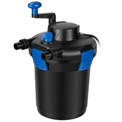 Anbull Bio Pressure Pond Filter, 1060GPH Pressurized Biological Pond Filter with 9watt Light, Pond Filter System with Convenient Cleaning Crank Handle for Fountain Pool, Koi Fish Aquarium Tank