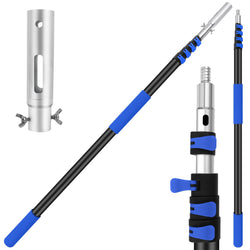 VASALAID Telescopic Pool Pole 16FT Heavy Duty Upgraded Aluminum Extension Pool Cleaning Pole for Skimmer, Brush Net, Vacuum, Mesh