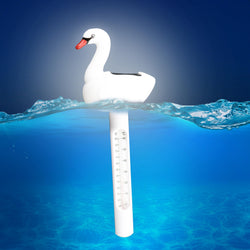 White Swan Floating Solar Thermometer for Pool and Spa, Color Changing
