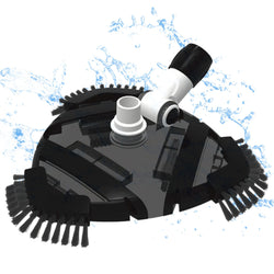 Wessel-Werk Manual Pool Vacuum Head for Inground & Above-Ground Pools, Fits 1.25″ & 1.5″ Pool Hoses with Compression Cuff Pole Connection (Triangle)