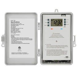 SURAIELEC Pool Timer, 7-Day Digital Pump Timer Switch, 40 AMP Heavy Duty, 120/240/277 VAC, 2HP Programmable Switch Box for Swimming Pool, Hot Water Heater, Lights, Outdoor/Indoor Use