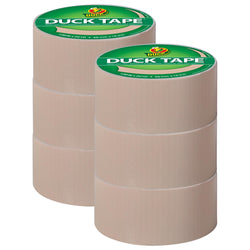 Duck Brand Duck Color Duct Tape, 6-Roll, Beige (283264_C)