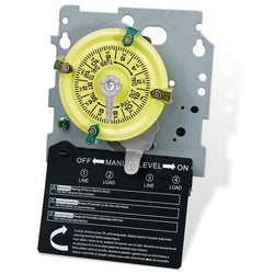 T104M Mechanical Time Switch 208-277 VAC 5HP 40A DPST Manual Override Heavy Duty Electromechanical Outdoor/Indoor Timer 24 Hours Up to 12 ON/Off 1-12 Cycles Per Day for Pool Pump Water Heater Lighting