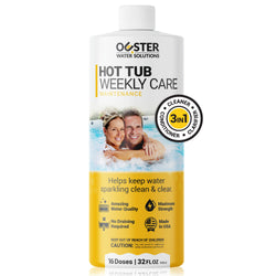 Bio Ouster 3in1 Weekly Hot Tub Cleaner, Conditioner, Clarifier - Hot Tub Chemicals for Standard & Inflatable Spas - Spa Chemicals for Crystal Clear & Sparkling Clean Water - Made in USA (32oz)