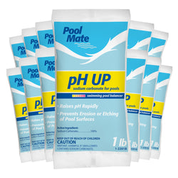 Pool Mate 1-Pound 12-Pack Premium pH Up for Pools, 100% Sodium Carbonate, Made in USA