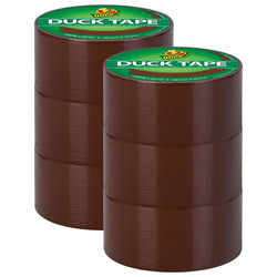 Duck Brand Duck Color Duct Tape, 6-Roll, Brown (1304965_C)