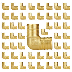 SUNGATOR 50-Pack 3/4" Pex 90 Degree Elbow, No Lead Brass, Pex Fittings 3/4 Inch Elbow, NSF, UPC Certified