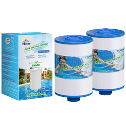 FC-0359 SPA Filter Replacement for Unicel 6CH-940, PWW50P3(NOT PWW50P4), 817-0050, 25252, 03FIL1400, 1 1/2" SAE Thread Screw in Filter, 2 Pack