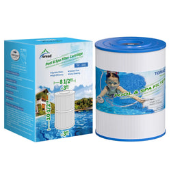 TOREAD NSF-50 Certified Watkins 31114 Replacement Tiger River Spa Filter, Compatible Unicel C-8465, PWK65, Filbur FC-3960, 71827, 71828 Hot Tub Filter, 65 sq. ft Hot Spring Spa Filter 1pack