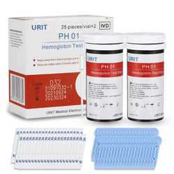 50 Test Strips (Test Strips Only) for URIT Blood Hemoglobin Test Meter PH-01/PH-01A