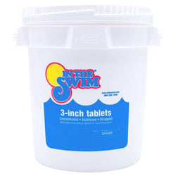 In The Swim 3 Inch Stabilized Chlorine Tablets for Sanitizing Swimming Pools - Individually Wrapped, Slow Dissolving - 90% Available Chlorine - Tri-Chlor - 10 Pounds