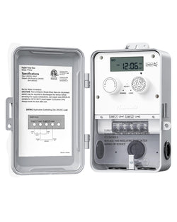 DEWENWILS Pool Pump Timer, Outdoor Digital Timer Box, 3HP 40A 240VAC, 7-Day 12 ON/Off Programmable Timer Switch for Pool Pump, Water Heater, Pool Filter, Landscape Lights, ETL Listed