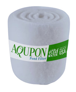 AQUPON Koi Pond Filter Media Pad - Cut to Fit Roll (Dye-Free/Blue Bonded) - 1.25 Inch Thickness (10 ft, Dye-Free)