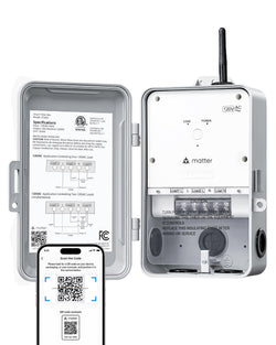 DEWENWILS Matter Smart WiFi Pool Pump Timer, 120V 2HP 40A Heavy Duty Timer Switch for Pool Water Heater, Works with Apple HomeKit, Amazon Alexa, Google Home, SmartThings, ETL Listed, 2.4GHz WiFi Only