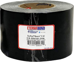 EternaBond RoofSeal Black 4" x50' MicroSealant UV Stable RV Roof Seal Repair Tape | 35 mil Total Thickness - EB-RB040-50R - One-Step Durable, Waterproof and Airtight Sealant