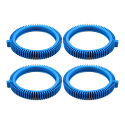 Funmit 896584000-143 Blue Front Tire Kit with Super Hump Replacement for Haywood Poolvergnuegen Select Pool Cleaners and Perfectly Compatible with Hayward Phoenix Cleaners (Pack of 4)