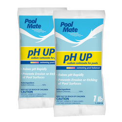 Pool Mate 1-Pound 2-Pack Premium pH Up for Pools, 100% Sodium Carbonate, Made in USA