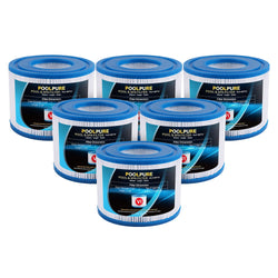 POOLPURE Type VI SPA and Hot Tub Filter Replaces Coleman SaluSpa 90352E 58323 90427E, Lay-Z-Spa Hot Tub Filter Cartridge, Inflatable Hot Tub Filters, Set of 6