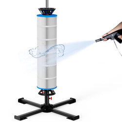 ROYOR Pool Filter Cleaner Stand Tool, Fit for 3", 4", 6" Swimming Pool Cartridge Filter Cleaner, Pool Filter Cleaning Stand with Heavy-Duty Stable Base
