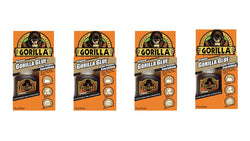 Gorilla Original Gorilla Glue, Waterproof Polyurethane Glue, 2 Ounce Bottle, Brown, (Pack of 4)