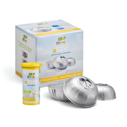 FROG @Ease Replacement SmartChlor Cartridge 3 Pack with 30 Test Strips for use with Hot Tub FROG @Ease Floating System - Hot Tub Sanitizer System Supports Less Chlorine Use