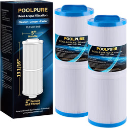 POOLPURE 4CH-949 Spa Filter Replaces Pleatco PWW50L, 200702, fil50-5d13h15fct-3, Filbur FC-0172, SD-01143, 817-4050, Waterway Teleweir 50, Rising Dragon 50, hot tubs filter cartridge 2 PACK
