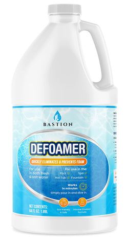 Hot Tub Defoamer - Pool, Fountain, & Spa - Antifoam Concentrate - Silicone Emulsion - Quickly Removes & Prevents Foam in Water - Eco Friendly & Safe Formula - No Harsh Chemicals - 1/2 Gallon (64 oz.)