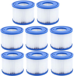 Roltoy Pool Filter VI for Saluspa Spa Filter Pump Replacement Cartridge Type VI, Hot tub Filters VI for Lay-Z-Spa, for Coleman SaluSpa Filters 90352E Swimming Pool Filter (8 pcs)