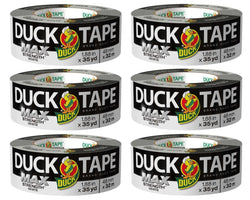 Duck Brand Max Strength Duct Tape, White, 6 Rolls, 1.88 Inch x 35 Yards Each, 240866