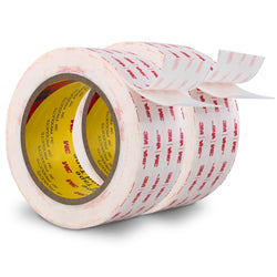 Heavy Duty Double Sided Tape 2'' x 15.4Ft, Made of 3M VHB 4950, 0.043in Thick White Adhesive Waterproof Foam Mounting Tape for Car, Home, Office, Decoration, 2 Pack