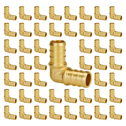 SUNGATOR 50-Pack 1/2" Pex 90 Degree Elbow, Pex Fittings 1/2 Inch, No Lead Brass, NSF, UPC Certified