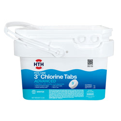 HTH 42052 Swimming Pool Care 3" Chlorine Tabs Advanced, Swimming Pool Chlorinating Sanitizer, 5lb
