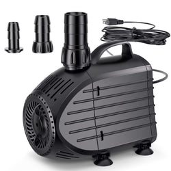 NFESOLAR Submersible Water Pump 1200GPH, Ultra Quiet Submersible Pump with Dry Burning Protection 11ft High Lift for Pond, Fountains, Waterfall, Hydroponics, Aquariums KF208