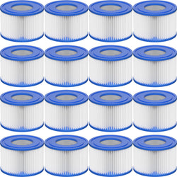 Vickmons Type VI Hot Tub Filter Cartridge Compatible with Lay-Z-Spa, Coleman SaluSpa 90352E, 58323E, 58323 Swimming Pool Pump (16 Pack)
