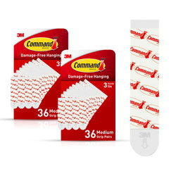 Command Medium Refill Adhesive Tape Strips (72 Strips)