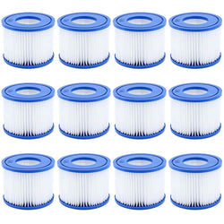 Roltoy Pool Filter VI for Saluspa Spa Filter Pump Replacement Cartridge Type VI, Hot tub Filters VI for Lay-Z-Spa, for Coleman SaluSpa Filters 90352E Swimming Pool Filter (12 pcs)