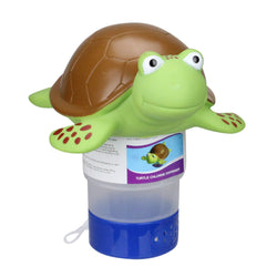 Green and Brown Floating Turtle Swimming Pool Dispenser