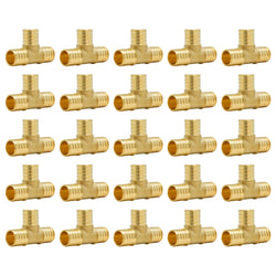 SUNGATOR 25-Pack 1" Pex Tee, No Lead Brass, 1 Inch Pex Fittings