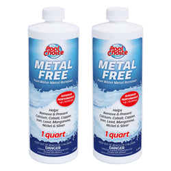 SpaChoice 1-Quart 2-Pack Premium Metal Free Pool Water Metal Remover, Pool Stain Remover, Made in USA