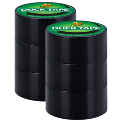 Duck Brand Duck Color Duct Tape, 6-Roll, Black (1265013_C)