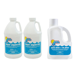 In The Swim Super Algaecide 1 Gal. and Pure Clear + NoPhos Bundle 3L - Complete Algae and Water Clarity Solution