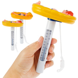 GLMFAN 2 Packs Pool Thermometer Floating Easy Read Air Mattress Boy & Girl Water Thermometers with String Bath Temperature Thermometer for Outdoor & Indoor Swimming Pools Spas Hot Tubs Aquariums Ponds