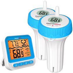 ThermoPro Digital Pool Thermometer Floating Easy Read, Large Size Water Thermometer for Cold Plunge Hot Tub, Waterproof Water Temperature Monitor for for Ice Bath/Swimming Pool/SPA/Aquarium/Pond