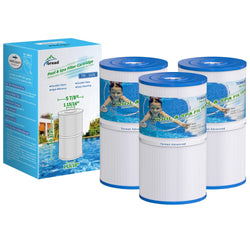 TOREAD Watkins 31489 Replacement Filter, Compatible Pleatco PWK30, Unicel C-6430, Filbur FC-3915, P/N0969601, 71825, 73178, 73250, 30 sq. ft. Hot Spring Spa Filter (3)