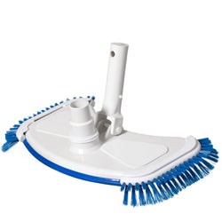 Quickway Imports Weighted Manual Swimming Pool Vacuum Head with Swivel Hose Connector Flexible Side Brush Cleaner Tool Safe for Vinyl Liner Perfect for Inground and Above Ground Pool Maintenance Use