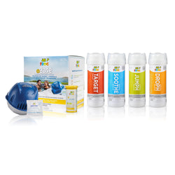 FROG @Ease Floating System and Balancing Starter Kit for Hot Tubs - Self-Regulating Hot Tub Sanitizer and Balancer Chemicals - Sanitizing Minerals & SmartChlor Technology - Balancing Bundle