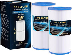 POOLPURE C-5345 Spa Filter Replaces PLBS50, Unicel C-5345, Filbur FC-2970, 817-0014, R173584, 173584, X268519, 10419, 14513, 50451, S2/G2 Spa, 5x10 Drop-in Hot Tub Filter (2pack)