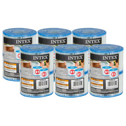 Intex 29001E PureSpa Type S1 Heavy Duty Easy Set Dacron Paper Hot Tub Spa Filter Replacement Cartridge for Various PureSpa Models, (12 Pack)